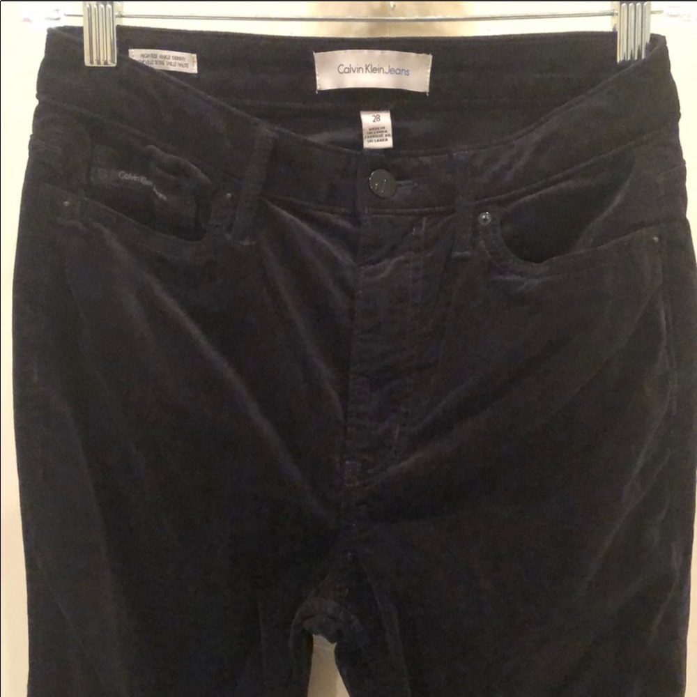 Calvin Klein’s Black Velvet Skinny Jeans